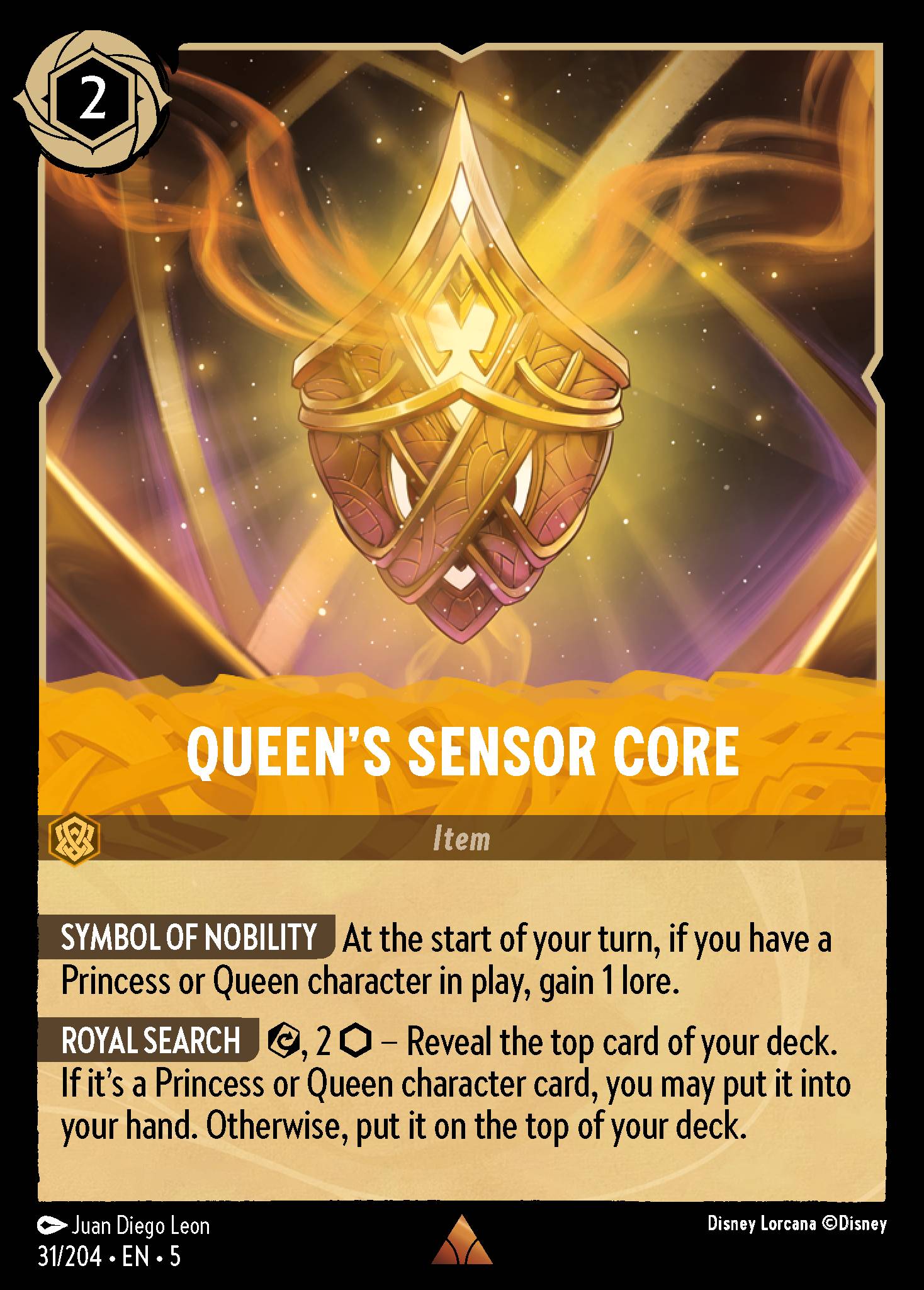 Queen's Sensor Core Disney Lorcana card