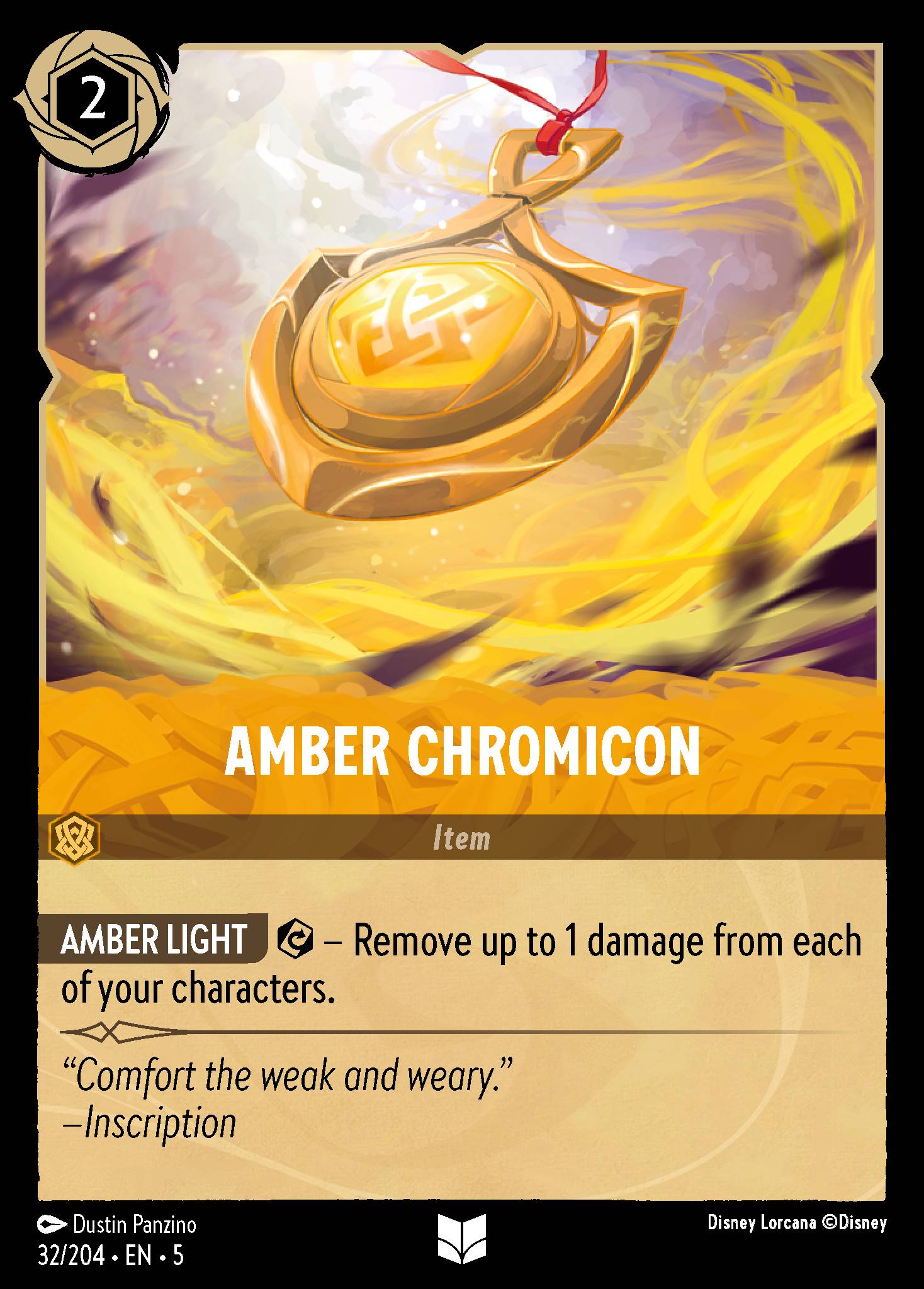Amber Chromicon Disney Lorcana card