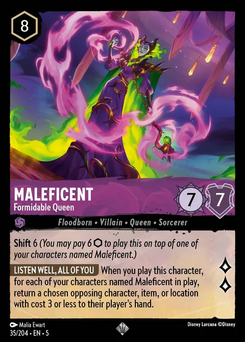 Maleficent — Formidable Queen Disney Lorcana card
