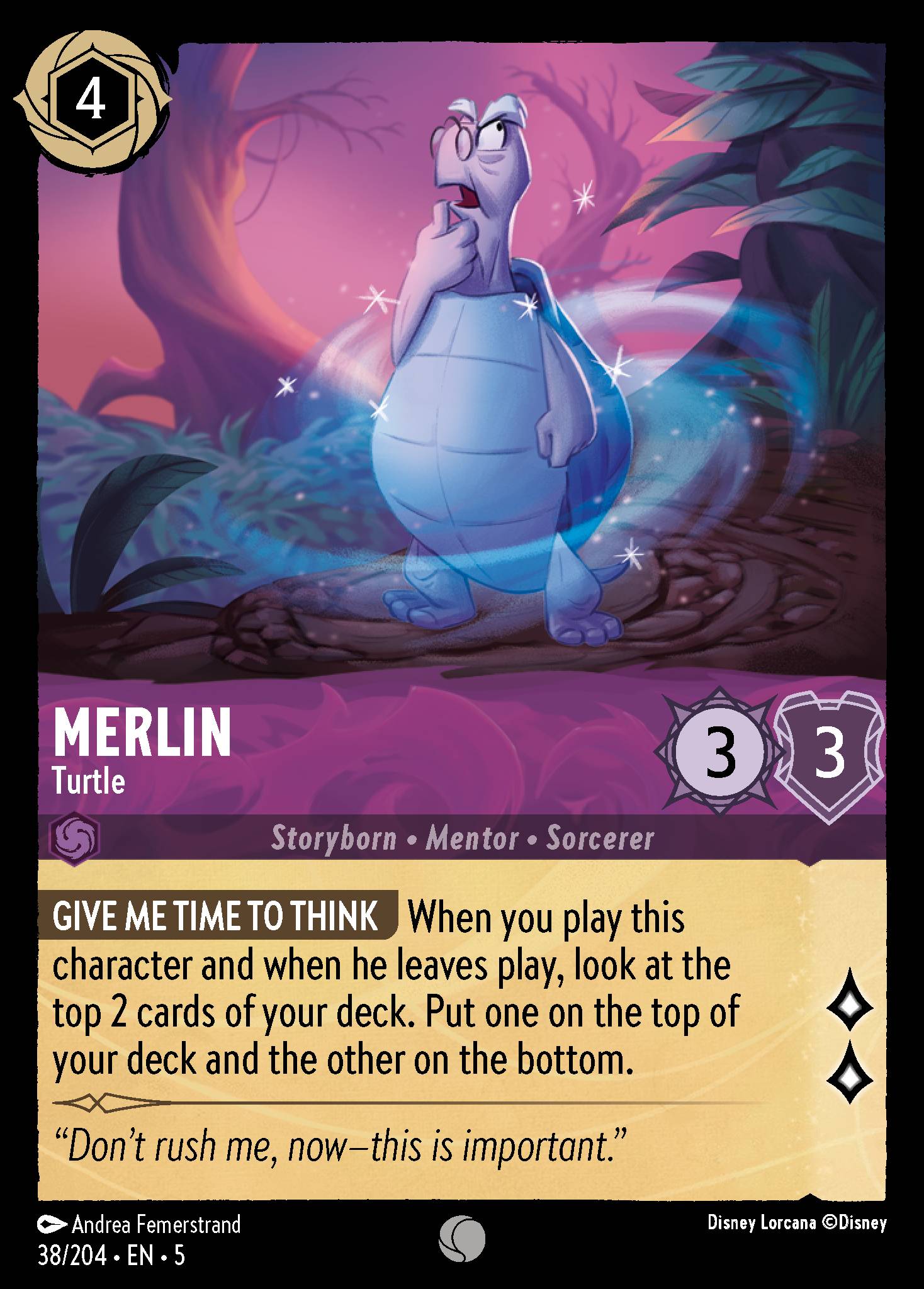 Merlin — Turtle Disney Lorcana card