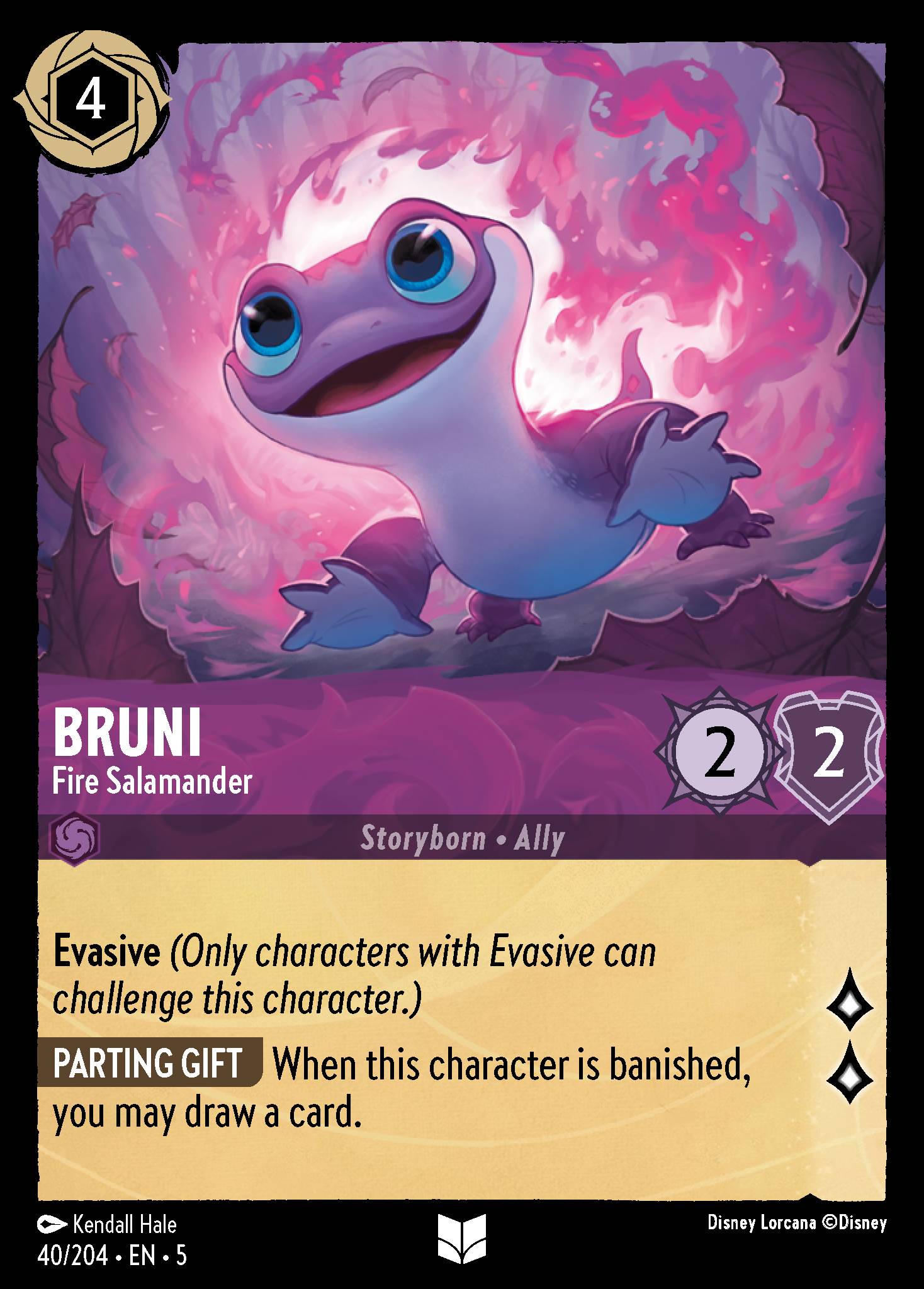 Bruni — Fire Salamander Disney Lorcana card