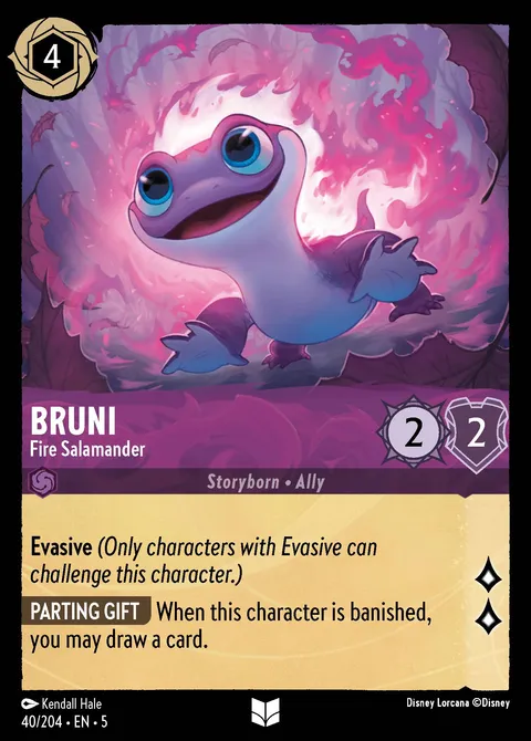 Bruni — Fire Salamander Disney Lorcana card
