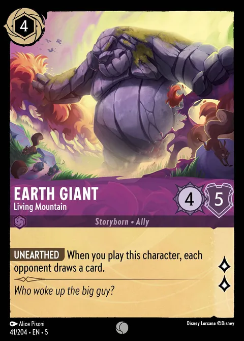 Earth Giant — Living Mountain Disney Lorcana card