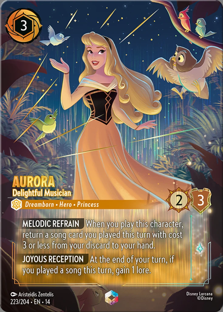 Aurora — Delightful Musician Disney Lorcana card