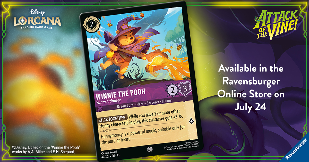 Marketing Card — Pre-Release Ravensburger Online Store Winnie The Pooh — Social Media