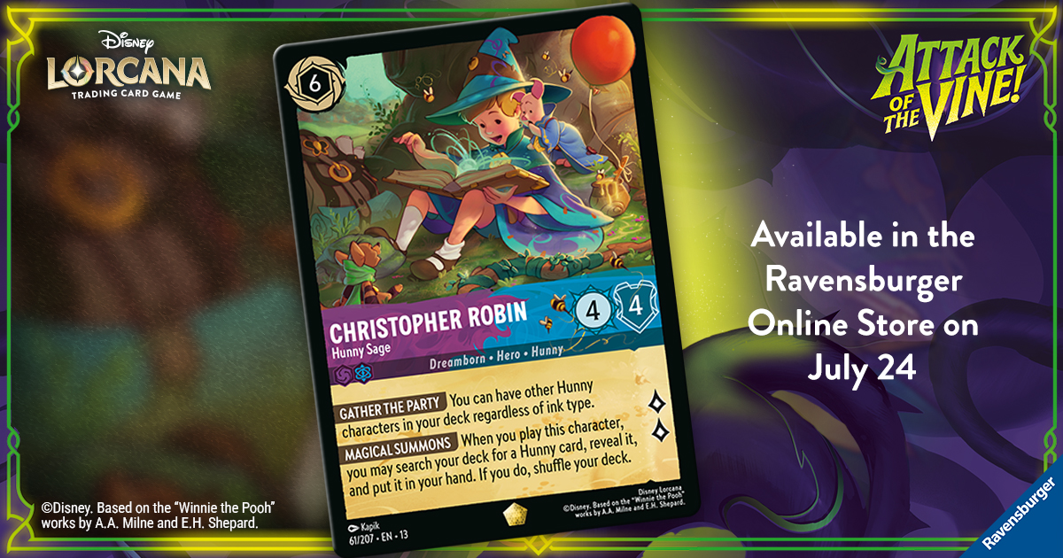 Marketing Card — Pre-Release Ravensburger Online Store Christopher Robin — Social Media