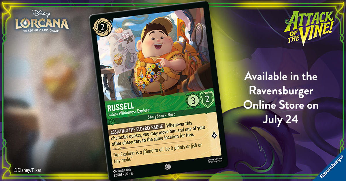 Marketing Card — Pre-Release Ravensburger Online Store Russell — Social Media