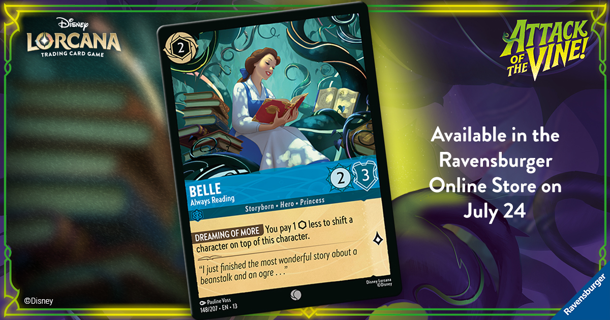 Marketing Card — Pre-Release Ravensburger Online Store Belle — Social Media