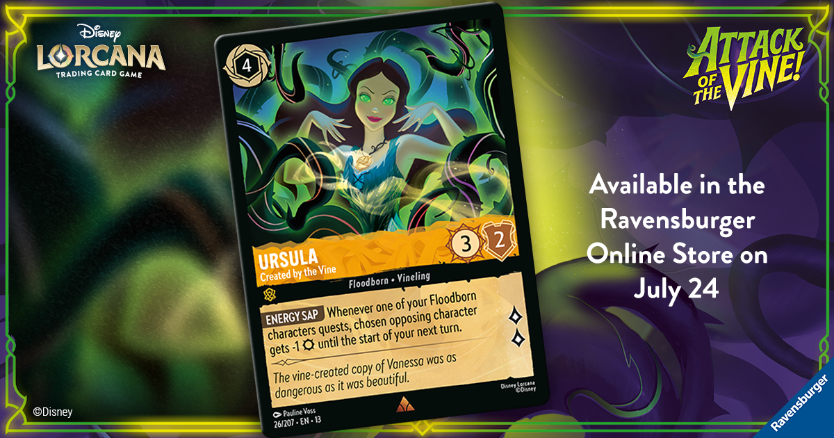 Marketing Card — Pre-Release Ravensburger Online Store Ursula — Social Media