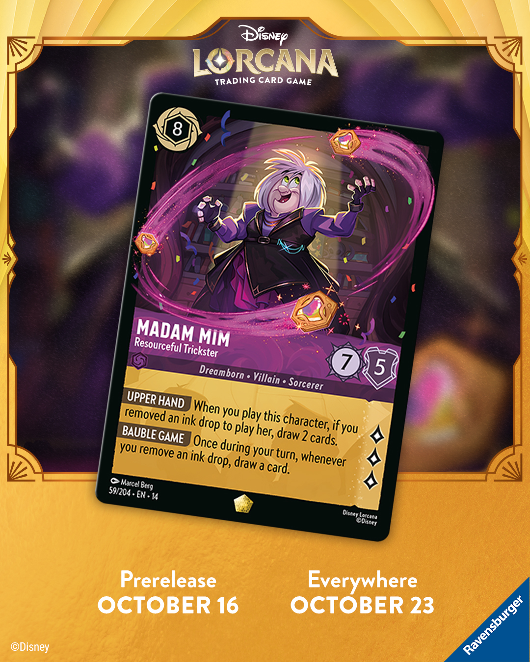 Marketing Cards — Pre-Release Madam Mim — Social Media