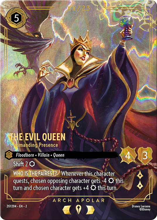 The Evil Queen — Commanding Presence Disney Lorcana card