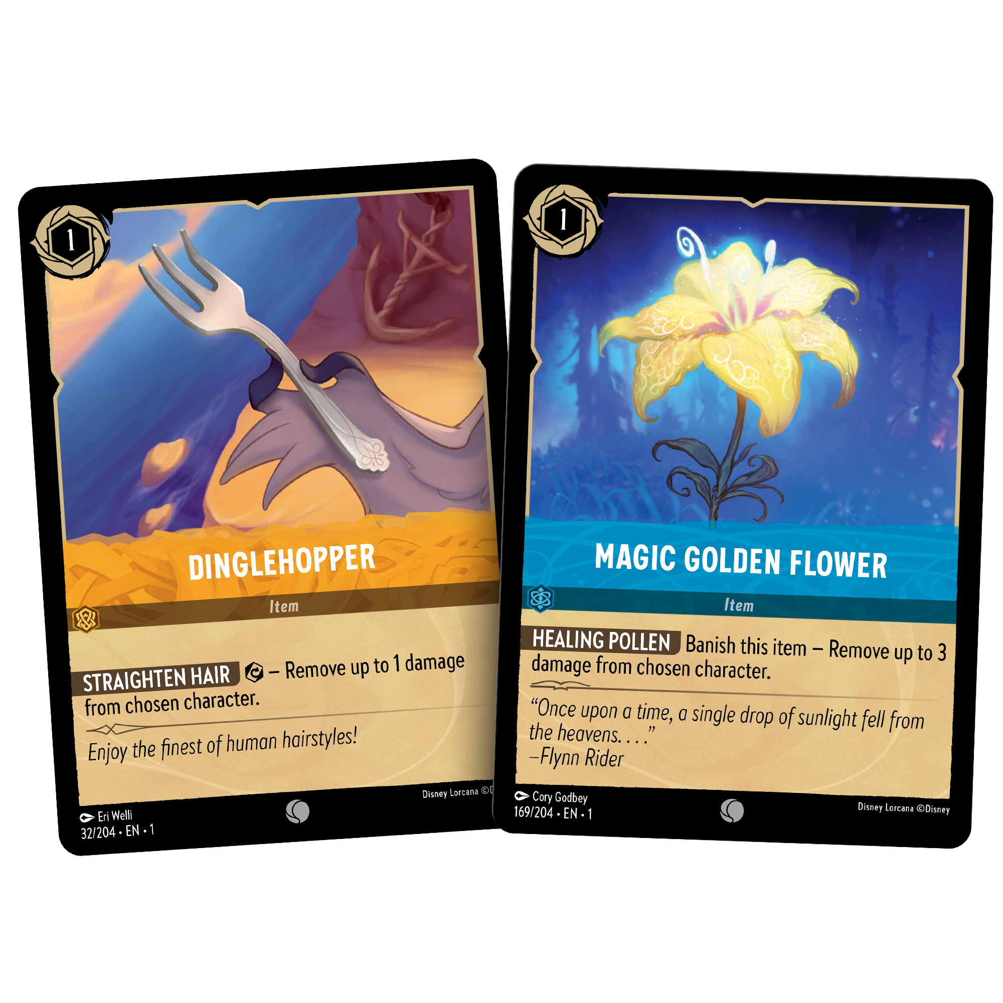 Cards Item Magic Golden Flower & Dinglehopper