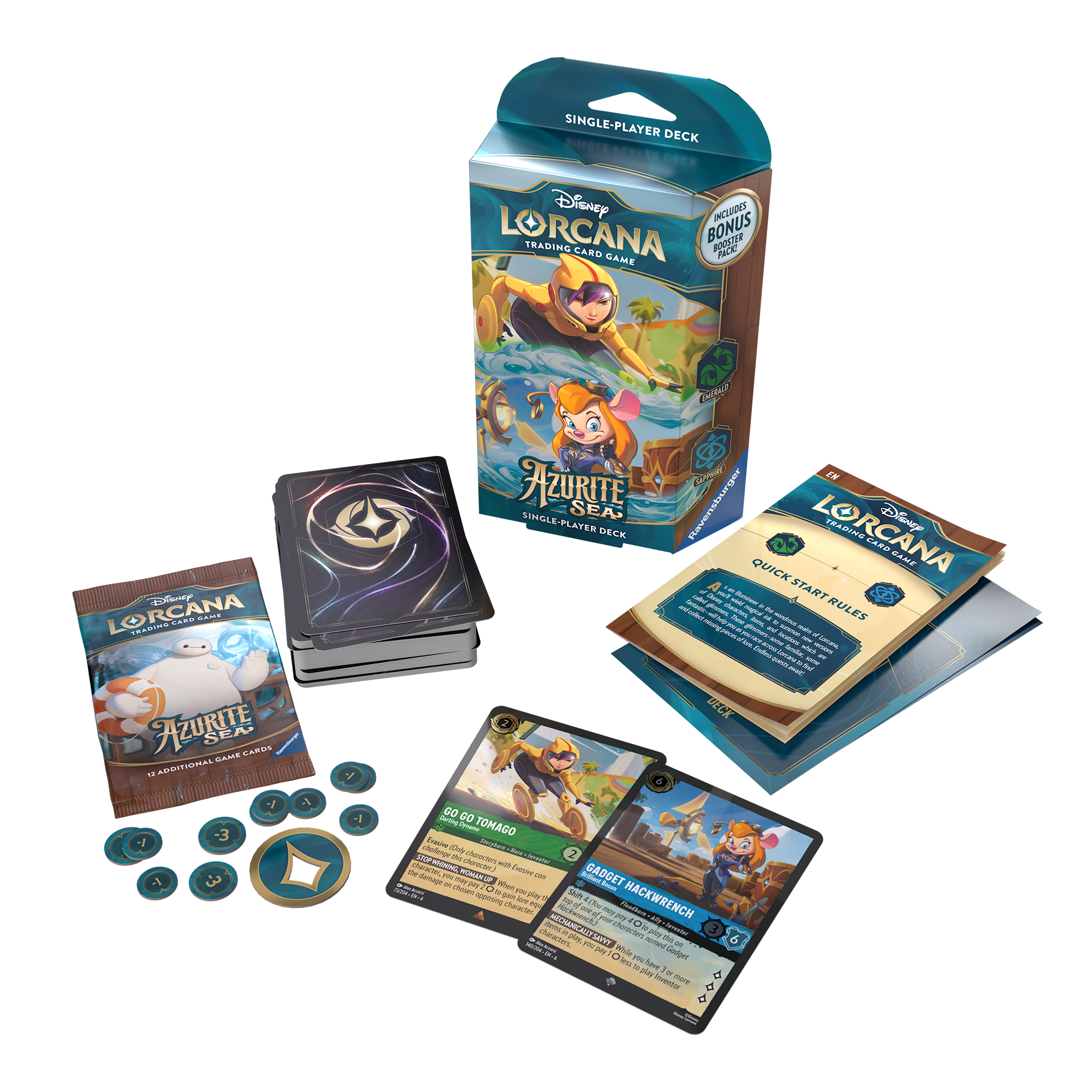 Disney Lorcana: Azurite Sea Starter Deck (Emerald & Sapphire)