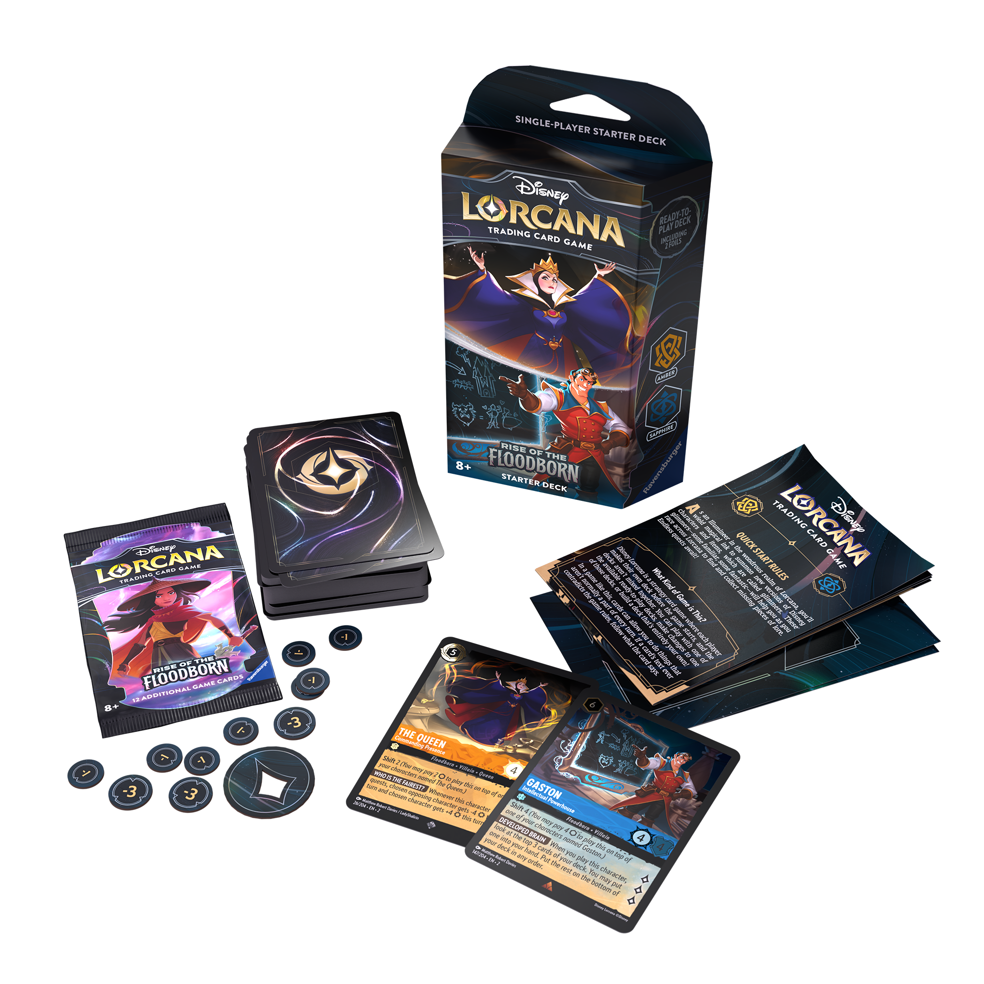 Disney Lorcana: Rise of the Floodborn Starter Deck (Amber & Sapphire)