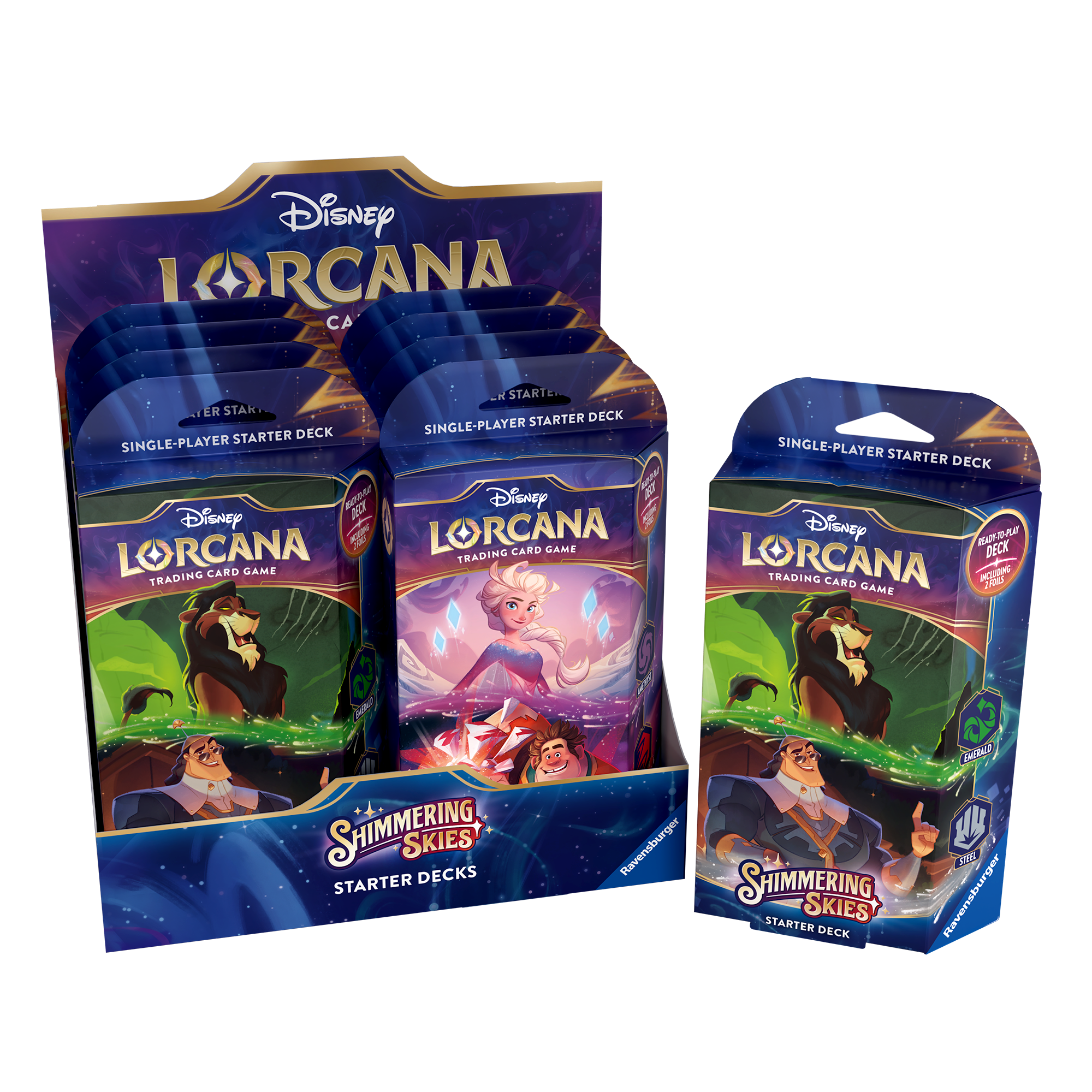 Disney Lorcana: Shimmering Skies Starter Deck Display